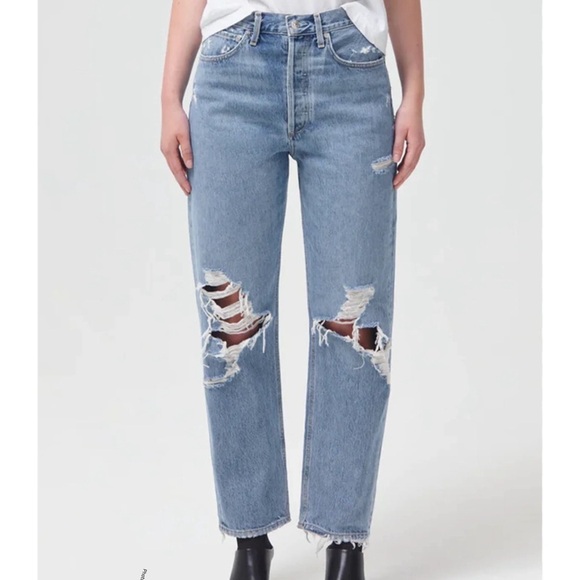 AGOLDE the 90s loose mid rise jeans size 25 - Picture 11 of 11